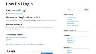 Kinnser.net Login – How Do I Login
