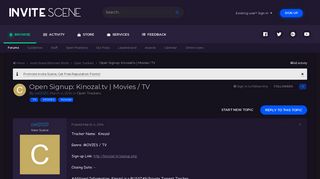 Open Signup: Kinozal.tv | Movies / TV - Open Trackers - Invite ...