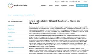 How is NationBuilder different than Convio, Kintera and BlackBaud?