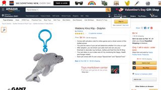 Amazon.com: Webkinz Kinz Klip - Dolphin: Toys & Games