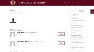 kiosk | Foundation University