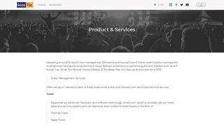 Product & Services - Kiostix