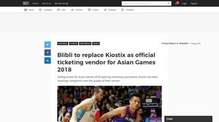 Blibli to replace Kiostix as official ticketing vendor for Asian Games 2018