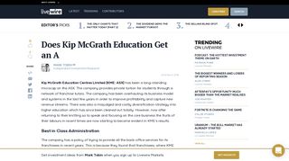 Does Kip McGrath Education Get an A - Mark Tobin | Livewire
