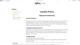 Loyalty Policy - Kipling
