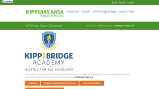 KIPP Bridge Parent Resources | KIPP Bay Area Public Schools