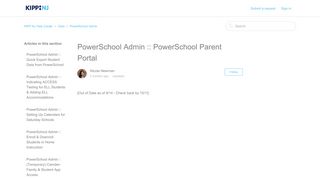 PowerSchool Admin :: PowerSchool Parent Portal - KIPP NJ Help Center