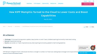 How KIPP Memphis Turned to the Cloud to Lower ... - PowerSchool
