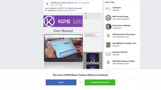 How to register on KIPS #LMS. Step by... - KIPS Mirpur Campus ...
