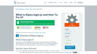 What is Kipsu.login.js and How to Fix It? Virus or Safe? - Solvusoft
