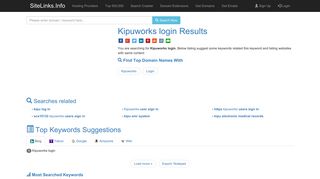 Kipuworks login Results For Websites Listing - SiteLinks.Info