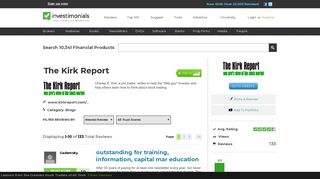 Reviews of The Kirk Report at Investimonials