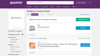 Kirkland's Coupons, Promo Codes 2019 - RetailMeNot