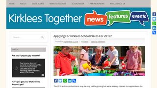 Applying for Kirklees school places for 2019? - Kirklees Together