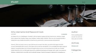 Kirtu Username And Password Crack - stlost