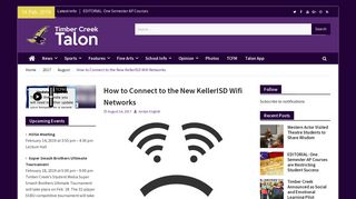 How to Connect to the New KellerISD Wifi Networks | Timber Creek ...