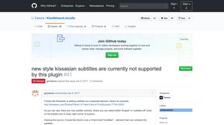 new style kissasian subtitles are currently not supported by this plugin ...
