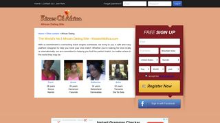 The World's No.1 African Dating Site - KissesofAfrica.com