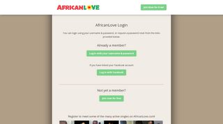 AfricanLove login - Sign in to AfricanLove.com
