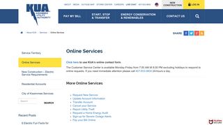 Online Services | Kissimmee Utility Authority