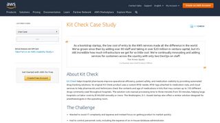 Kit Check Case Study - Amazon Web Services (AWS) - Amazon.com