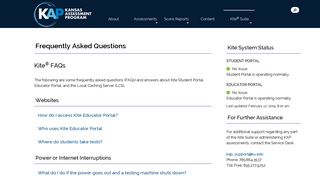 Frequently Asked Questions | Kansas Assessment Program
