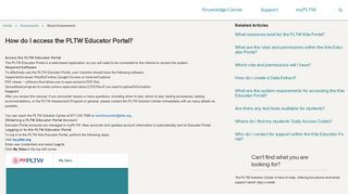 How do I access the PLTW Educator Portal?