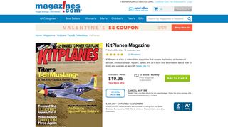 KitPlanes Magazine Subscription Discount | Magazines.com