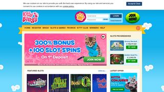 Online Bingo 300% Bingo Bonus 100 Free spins | Kitty Bingo online