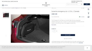Levante emergency kit - U.S.A. / Canada - Car accessories