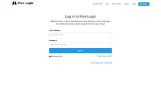 Login to manage your home delivery account | Kiva Logic