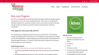 Kiva Zip Loan Trustee - Milwaukee, WI - AACCWisconsin.com - The ...