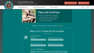 Place Job Ad (Free) - Kiwi House Sitters