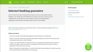 Internet banking guarantee | Security | Kiwibank