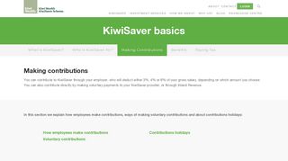 Making Contributions - Kiwi Wealth
