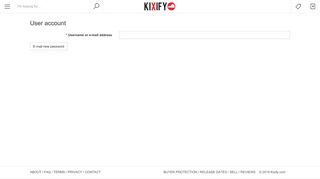 User account | Kixify Marketplace