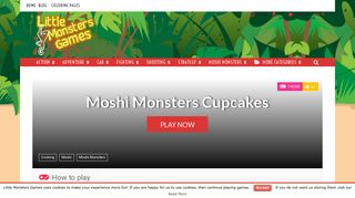 Play Moshi Monsters Cupcakes Game at Little Monsters Games