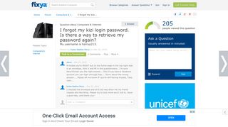 SOLVED: I forgot my kizi login password. Is there a way to - Fixya