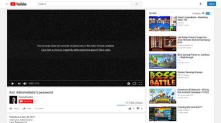 Kizi: Administrator's password - YouTube