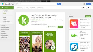 KK Friends for IM Messenger, Usernames for Streak - Apps on Google ...