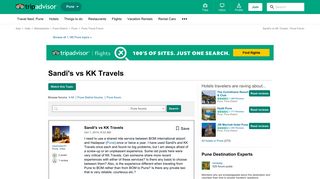 Sandi's vs KK Travels - Pune Forum - TripAdvisor