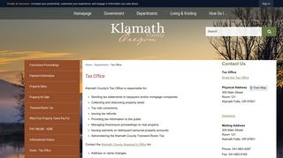 Tax Office | Klamath County, OR