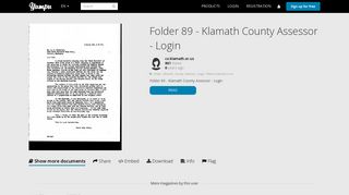 Folder 89 - Klamath County Assessor - Login - Yumpu
