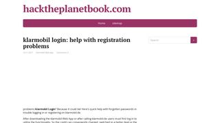 klarmobil login: help with registration problems - hacktheplanetbook.com