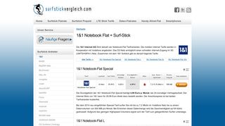 1&1 Notebook Flat + Surf-Stick | Surfstick Vergleich