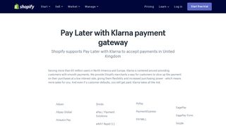Pay Later with Klarna payment gateway in UK to accept credit cards ...