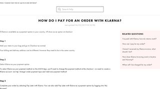 How do I pay for an order with Klarna? - ASOS | Shop women's ...