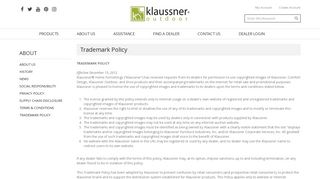 Trademark Policy | Klaussner Outdoor | Asheboro, NC, North Carolina ...