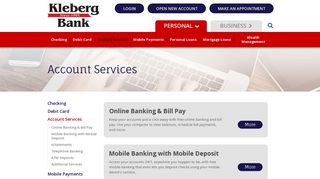 Account Services | Kleberg Bank | Corpus Christi, TX - Kingsville, TX