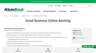 Small Business Online Banking | Digital Banking ... - KleinBank
